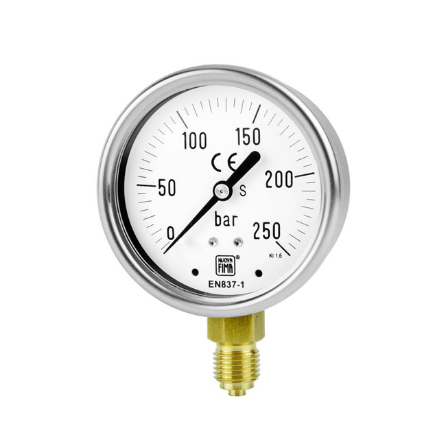 Nuova Fima Bourdon Tube Pressure Gauge, MGS10 DN63